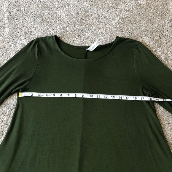 Zenna Outfitters Swing Dress - Olive Green - M - Pockets - Picture 3 of 7